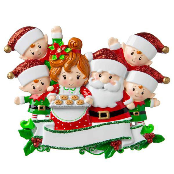 Mr. & Mrs. Claus Family Personalized Ornament