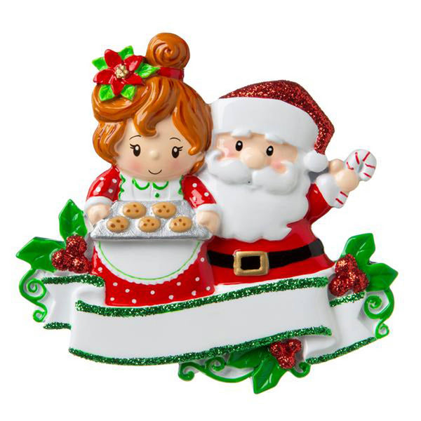 Mr. & Mrs. Claus Family Personalized Ornament