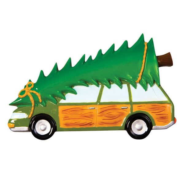 Station Wagon / Truckster with Tree Personalized Ornament