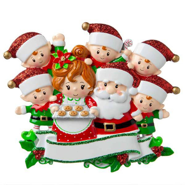 Mr. & Mrs. Claus Family Personalized Ornament