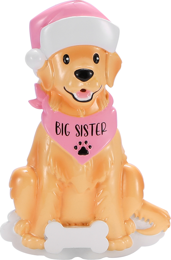 Dog Promoted to Big Sister Personalized Ornament