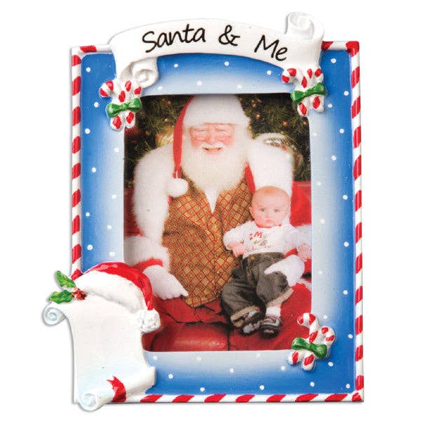 Santa and Me Picture Frame Personalized Ornament