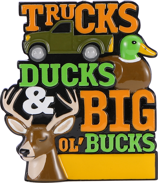 Trucks Ducks and Big Ol' Bucks Hunter Personalized Ornament