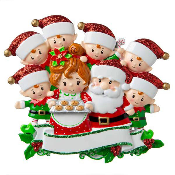 Mr. & Mrs. Claus Family Personalized Ornament