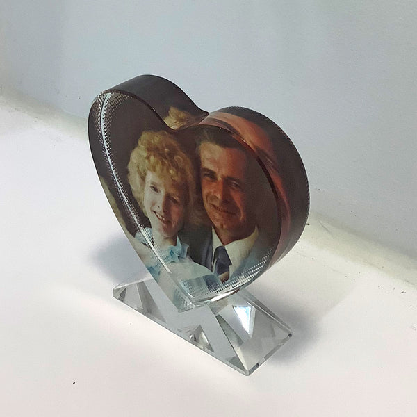 Crystal Heart Personalized Picture Frame