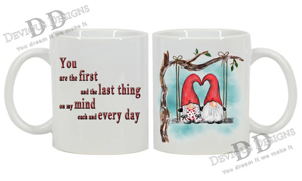 Mug Personalized - Gnomes on Swing - I Love You